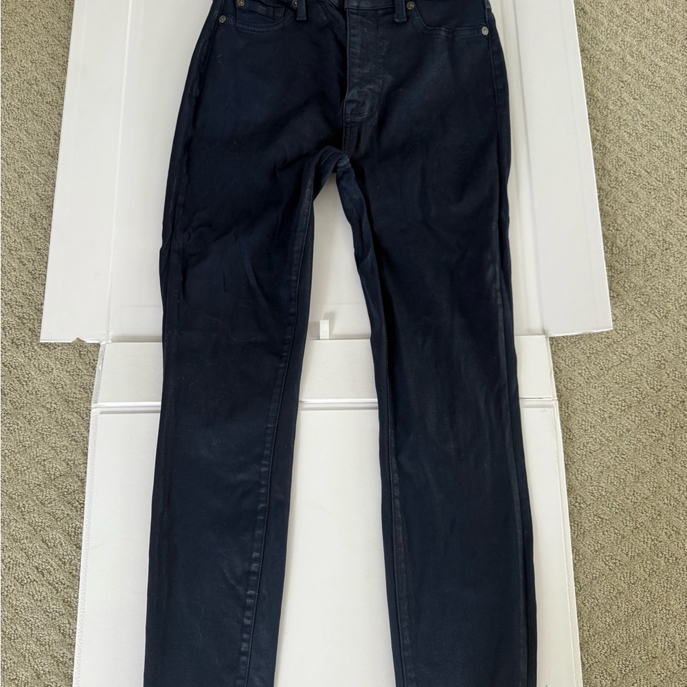 7 For All Mankind Women's Dark Blue Skinny Jeans